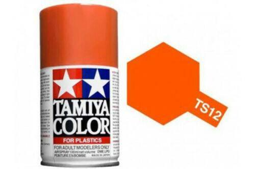 Tamiya TS12 Orange Spray Paint for Plastic Models, Hobbyist Craft Supply