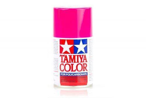 Tamiya Color spray paint for polycarbonate, vibrant pink can for model kits and hobby projects
