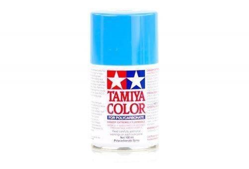 Tamiya Color spray paint for polycarbonate, blue can with white label, model kit accessory