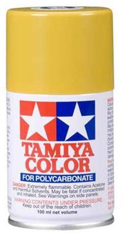 Tamiya Color spray paint for polycarbonate, 100ml can, yellow, model kit hobby supply