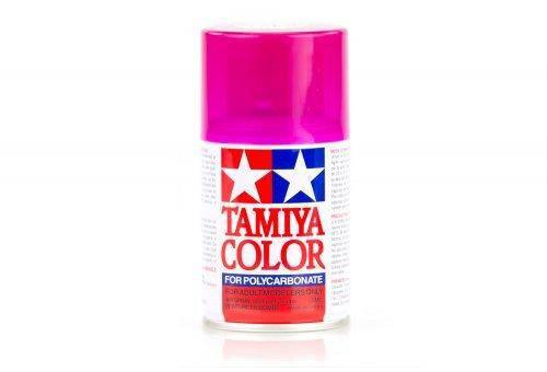 Tamiya Color spray paint for polycarbonate, vibrant pink can, model kit accessory