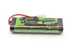 Tornado 7.2V 5000mAh NiMH battery pack for RC models, green and black with red wire