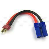 Red and black RC battery charging cable with blue XT60 connectors for hobby models