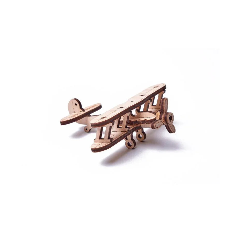 Wood Trick Mini Plane Wooden 3D model kit of propeller aircraft.