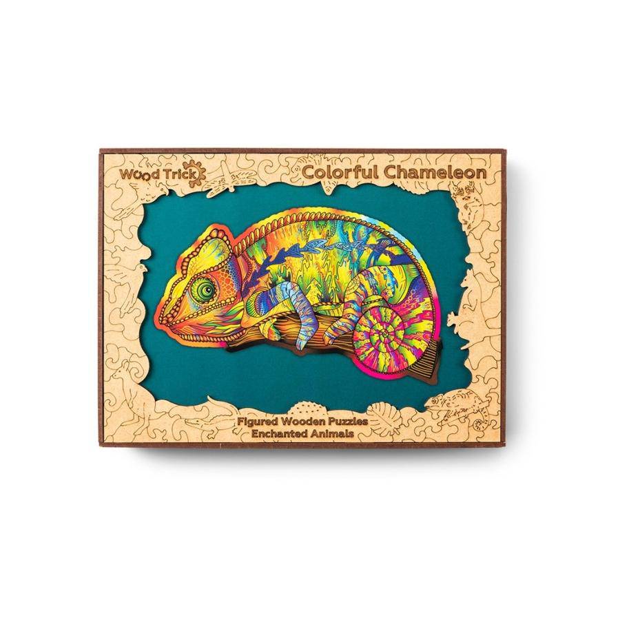 WoodTrick - Colourful Chameleon Puzzle - Aussie Hobbies 