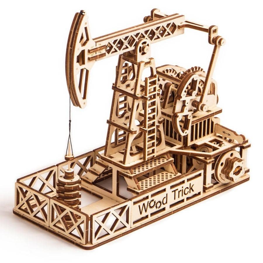 WoodTrick - Oil Derrick Wooden Model Kit - Aussie Hobbies