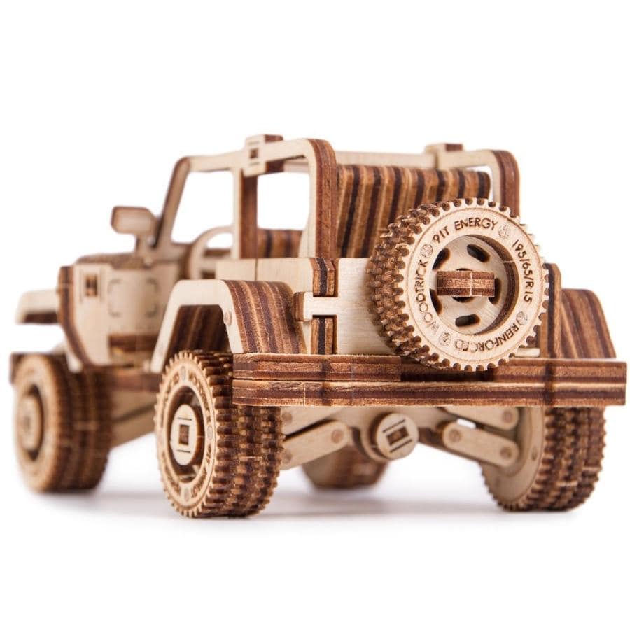 WoodTrick - Safari Car 4x4 Wooden Model Kit - Aussie Hobbies 