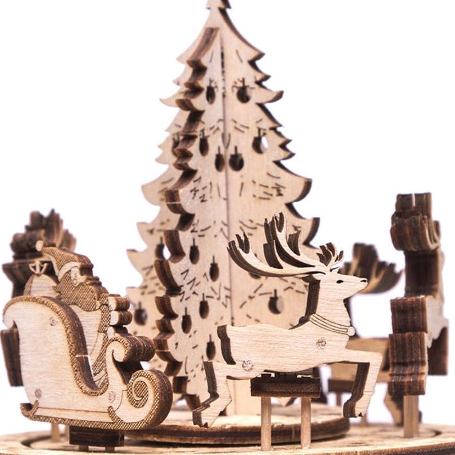 WoodTrick - Santas Carousel Wooden Model Kit - Aussie Hobbies 