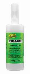 ZAP ADHESIVE-A-GAP CA+ 4OZ (GREEN) PACER - Aussie Hobbies