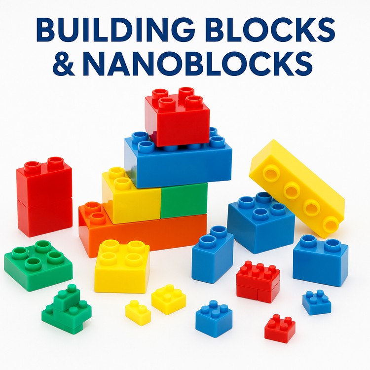 Building Blocks & Nanoblocks – creative construction toys for kids and collectors.