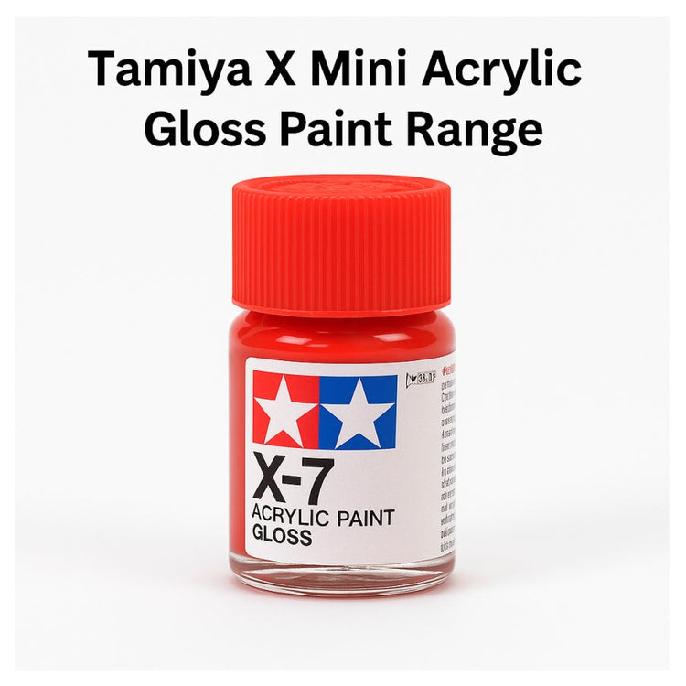 Tamiya X Mini Acrylic Paint – gloss water-based model paint for plastic kits and miniatures.