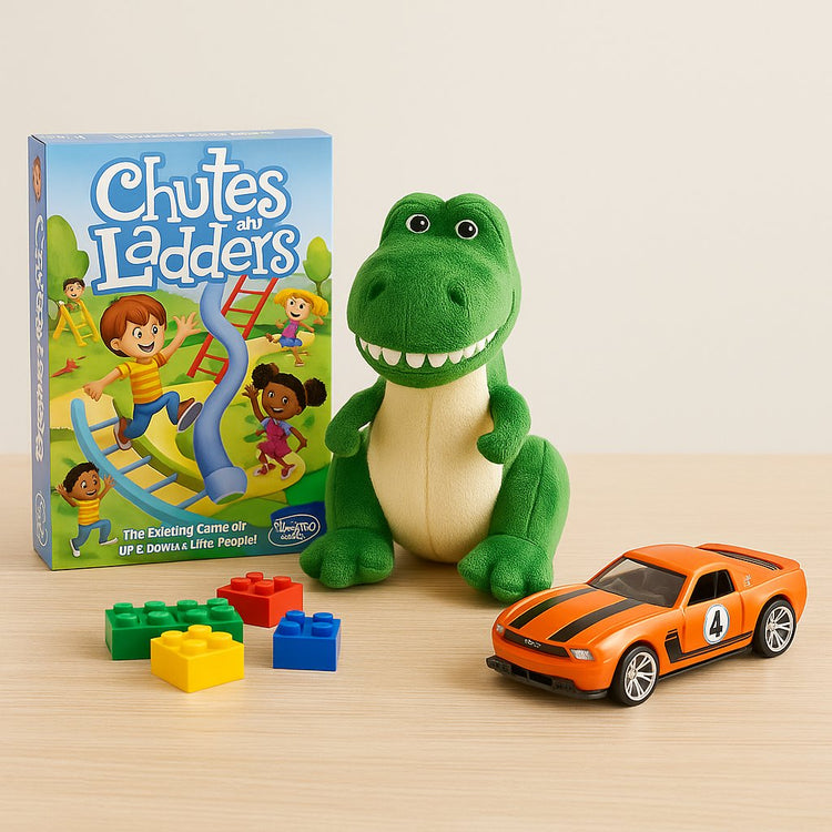 A vibrant assortment of children’s toys including building sets, pretend play items, and educational games designed for kids of all ages