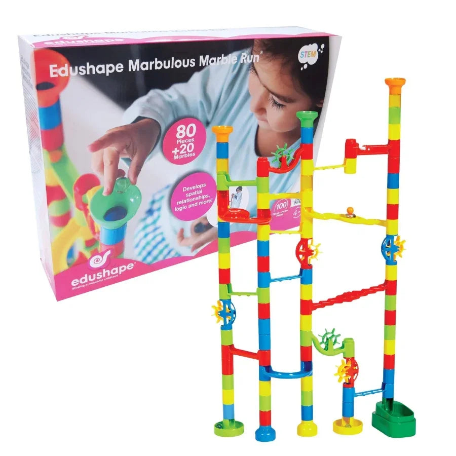 Marbulous Box Edushape Marbulous Marble Run 100 Piece Set – Educational STEM Toy ...