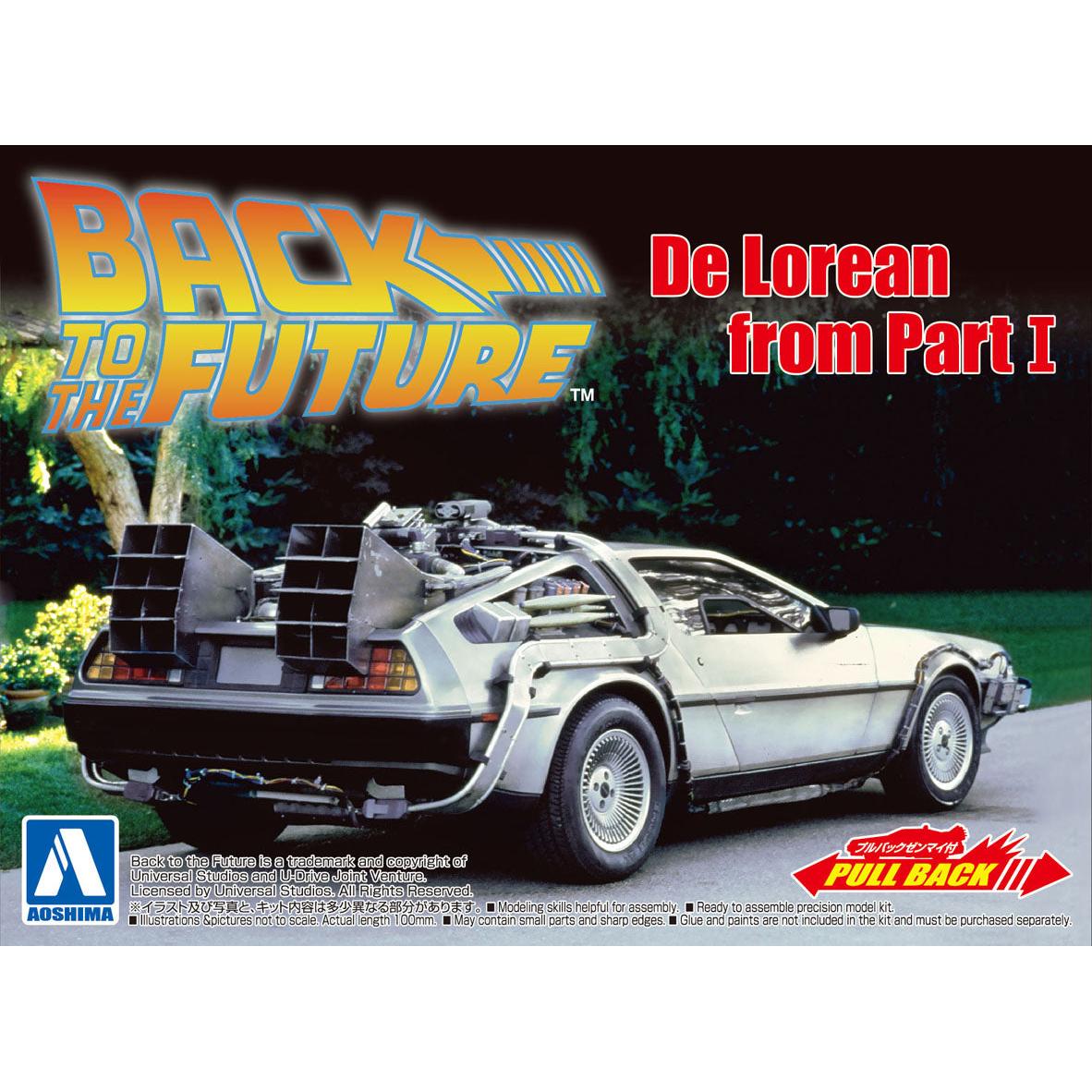 Aoshima 1/43 Pullback BACK TO THE FUTURE from PART I Timemachine