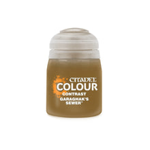 Citadel Contrast Garaghak’s Sewer 18ml Warhammer miniature paint pot.