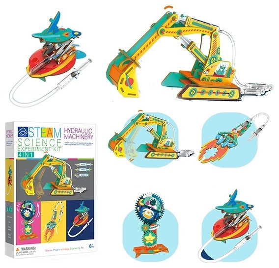 STEM Science Kit – DIY Hydraulic 4-in-1 Mechanical Engineering Set