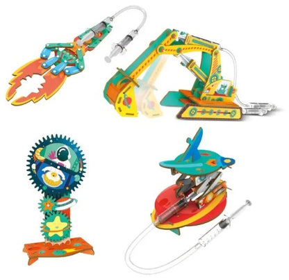 STEM Science Kit – DIY Hydraulic 4-in-1 Mechanical Engineering Set