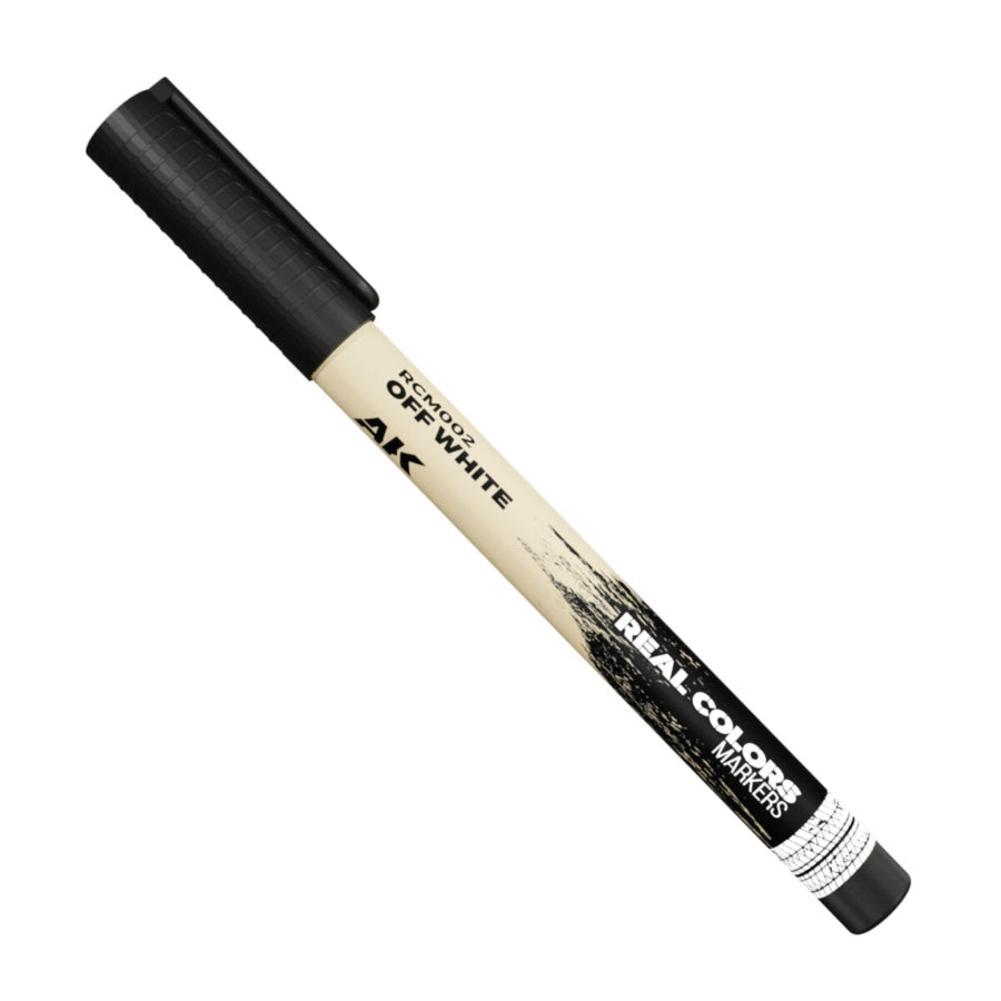 AK Interactive Real Colors Markers Off White Acrylic Paint Marker AKRCM002 for scale models and hobby detailing.