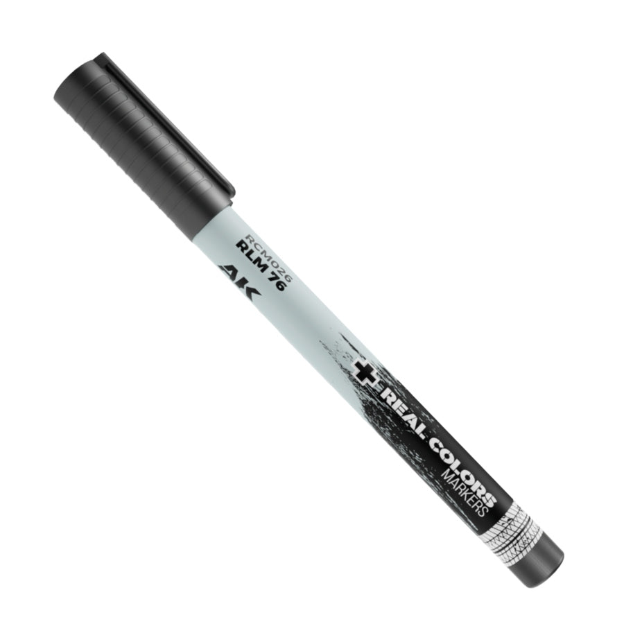 AK Interactive Real Colors RLM 76 Acrylic Paint Marker AKRCM026 for precision model detailing in authentic light blue-grey