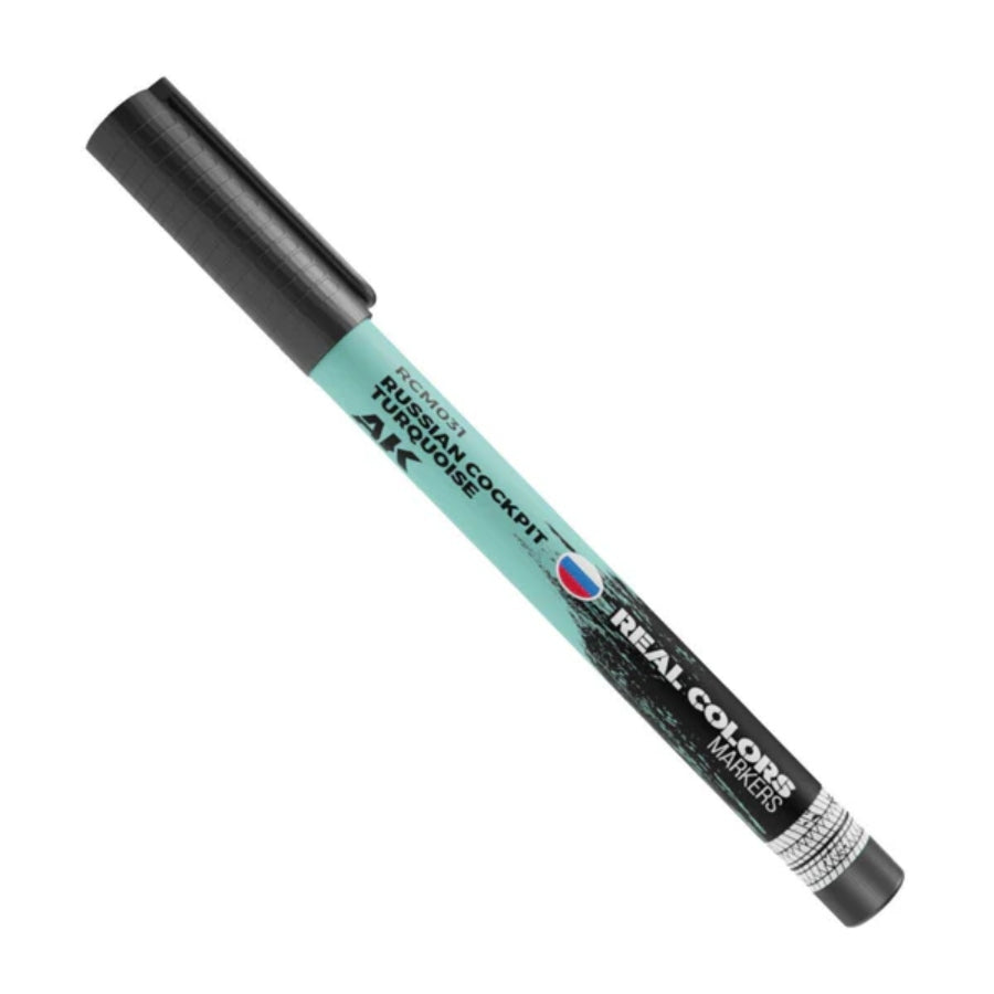 AK Interactive Real Colors Russian Cockpit Turquoise Acrylic Paint Marker for scale model detailing