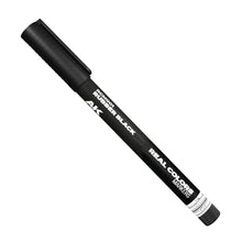 AK Interactive Real Colors Rubber Black Acrylic Paint Marker AKRCM001 for model detailing and scale modelling.