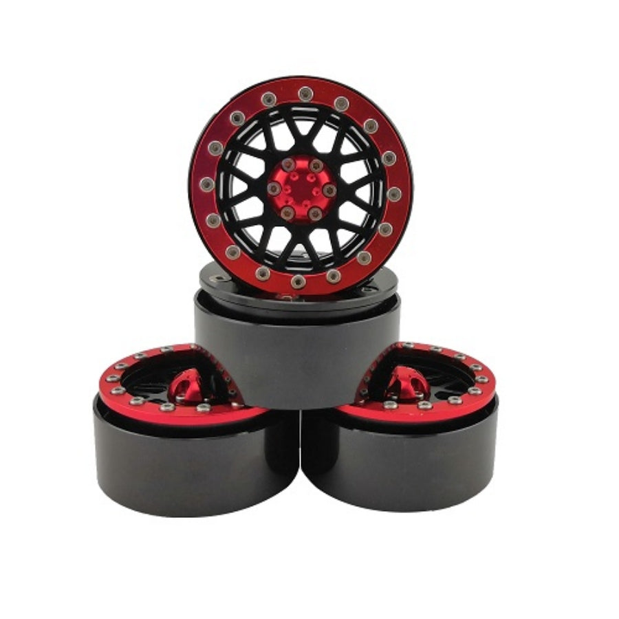 Aluminium Beadlock Crawler Wheels - Red Beetle