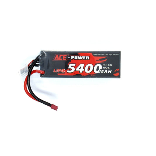 Ace Power 14.8V 5400mAh 4S 60C Hard Case LiPo Battery with Deans Connector