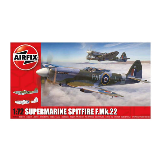 Assembled Airfix Supermarine Spitfire F.22 Model Kit (A02033A) Displaying Detailed Features