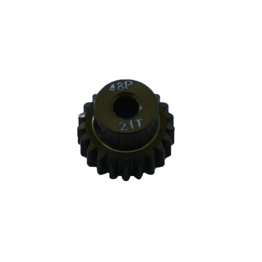 Aluminium Hard Coated 48DP Pinion Gear – precision RC upgrade part for durability and smooth performance.
