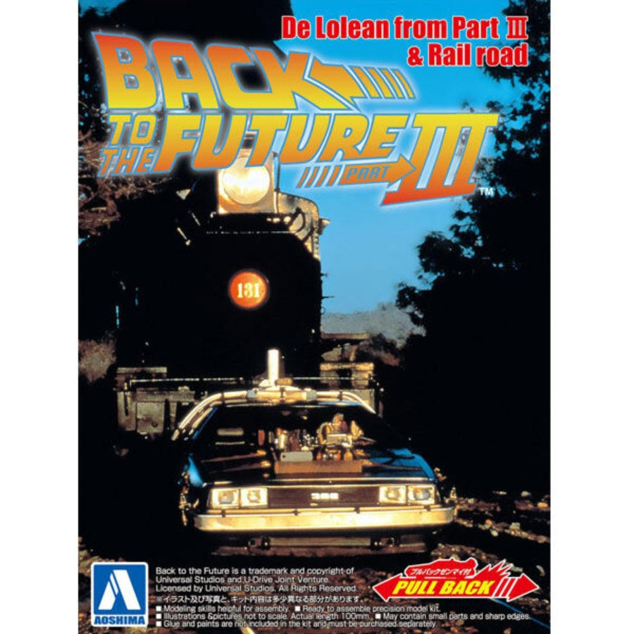 Aoshima 05477 Back to the Future Pullback DeLorean From Part III 1/43
