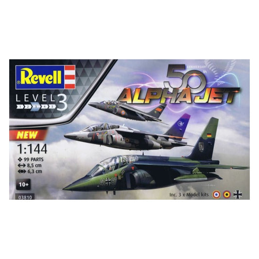 Revell 1/144 Dassault Alpha Jet (3 Kits) 50th Anniversary # 03810