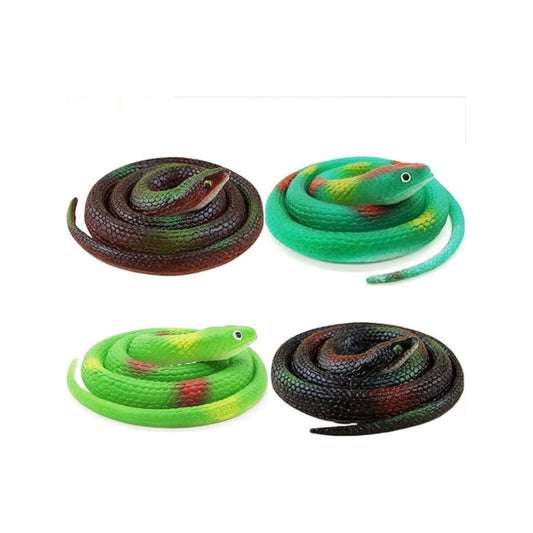 Rubber Snakes Assorted – Realistic plastic snake toys in various colors and patterns