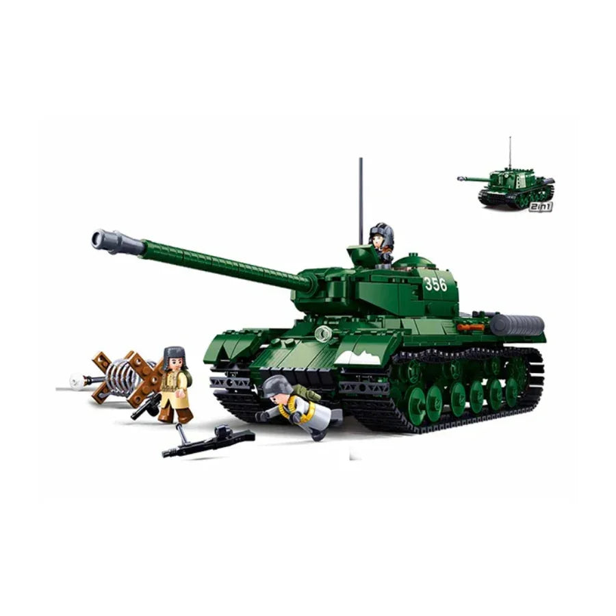 IS-2 Heavy Tank Battle of Budapest 845 piece military building block set.