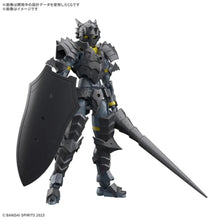 Rosan Lancer 30MF kit with lightning armor, lance, shield posed in dynamic attack stance