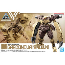 Bandai 30MM 1/144 bEXM‑29 Gardonova Brown model kit with movable arms and chest armor