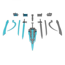 Bandai 30MM Energy Weapon customize weapons set displaying parts including deployable sword, blades, and energy tanks