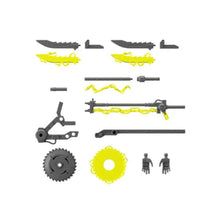 Bandai 30MM Plasma Weapon accessory parts including plasma blade, cutter, baton, long grip, and flat hand parts