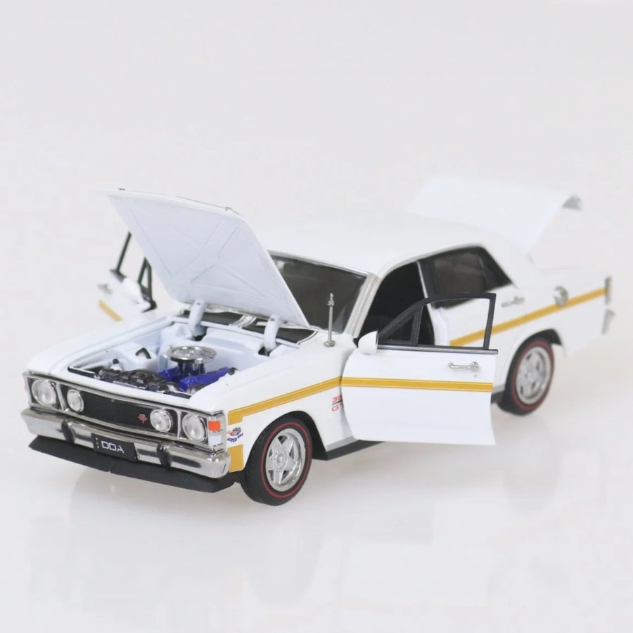 DDA 1:32 White XW Ford GTHO Phase 2 classic diecast model car.
