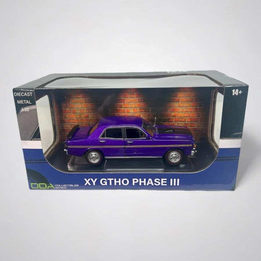 DDA 1:32 Ford XY Falcon GTHO Phase III purple diecast model car.