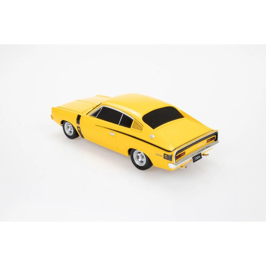 Valiant Charger E49 yellow 1:32 scale diecast collectible model car.