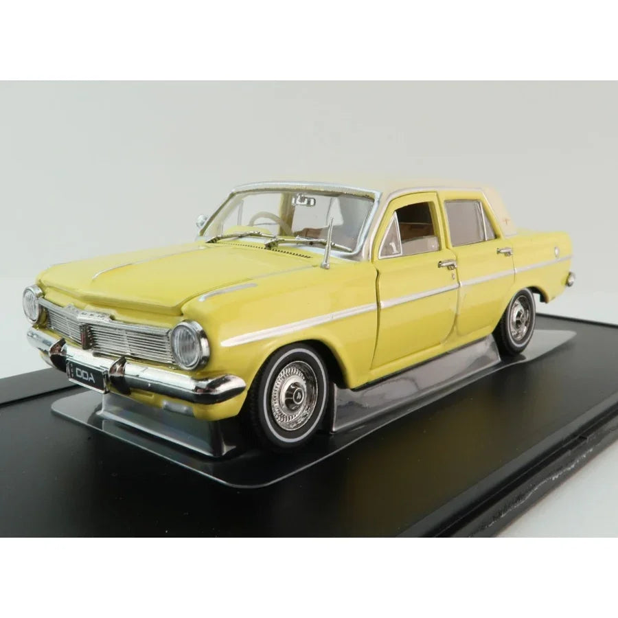 DDA 1:32 EH Holden Premier street sedan yellow diecast model car.