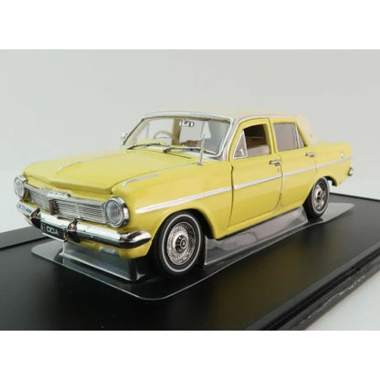 DDA 1:32 EH Holden Premier street sedan yellow diecast model car.