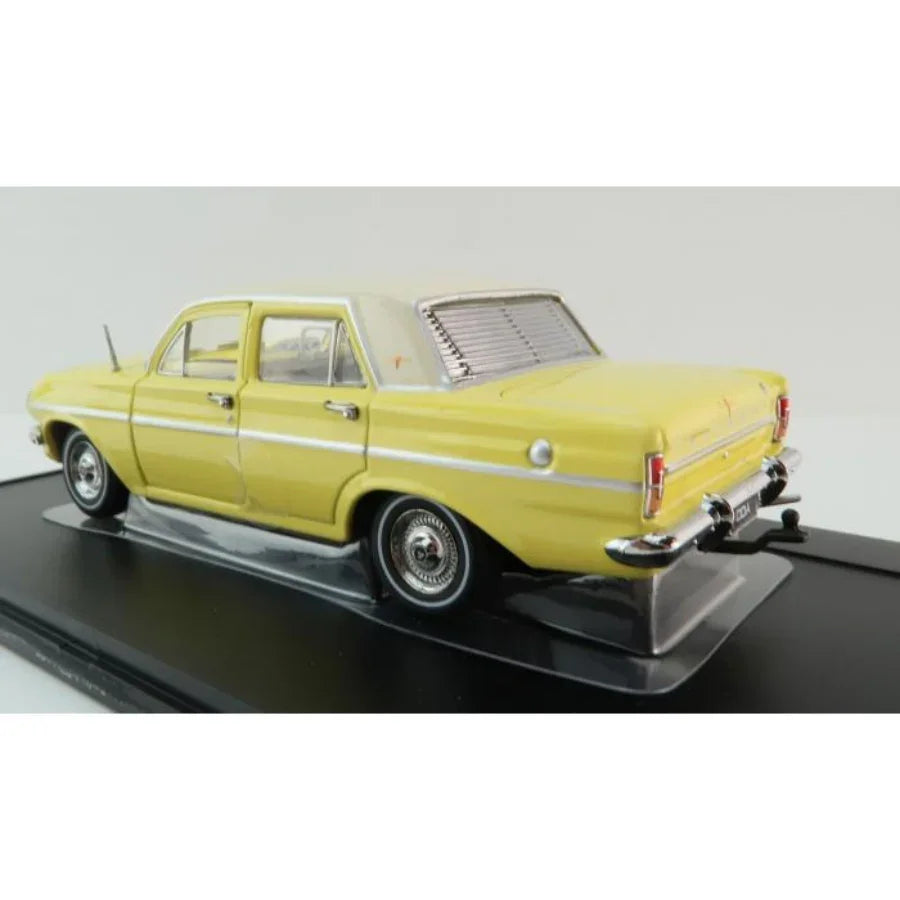 DDA 1:32 EH Holden Premier street sedan yellow diecast model car.