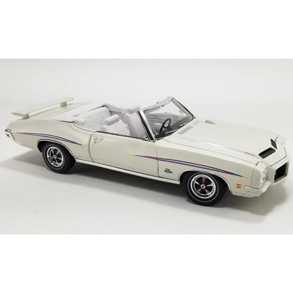 1971 GTO Judge Convertible white with graphics and white interior limited edition diecast model.