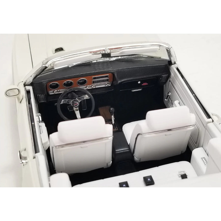 1971 GTO Judge Convertible white with graphics and white interior limited edition diecast model.