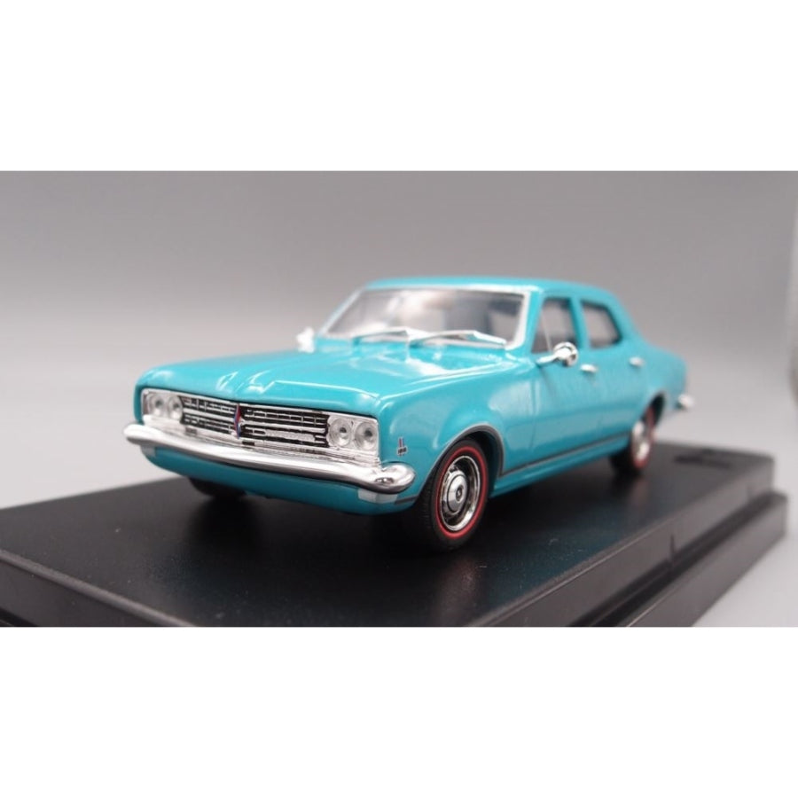 DDA 1:43 turquoise 1968 HK Holden classic diecast model car.
