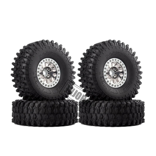 INJORA 4PCS/Set 1.9" 120*42mm Rubber Tires With Aluminum Wheel Rims