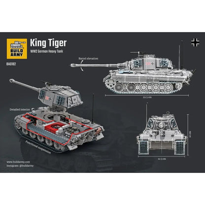 Build Army King Tiger BA0182 – 1:33 scale WWII German