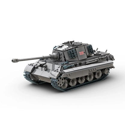 Build Army King Tiger BA0182 – 1:33 scale WWII German heavy tank building block model with turret and tracks.