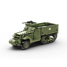 Build Army M3A1 Half Track BA1103 1:33 WW2 military building blocks model vehicle.